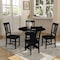 International Concepts 42 in. Solid Wood Dual Drop Leaf Dining Table with 4 Chairs in Black K46-42DPT-23B-C10-4 - alternate 3